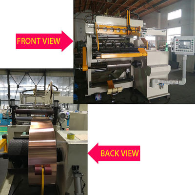 Máquina de bobina automática de la hoja del transformador del bajo voltaje del control del PLC con el cortador