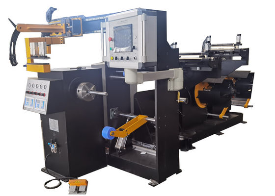 Dos desenrolladores enrollador de papel de cobre máquina de enrollamiento automático de papel de cobre