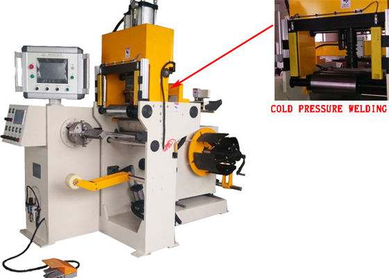 Máquina de enrollado automático de papel de aluminio y papel de cobre con soldadura a presión fría y un juego de desenrollador de papel