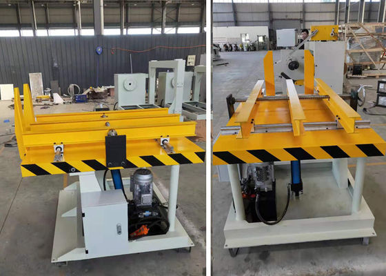 Mesa de apilamiento de núcleos de hierro con función de inclinación de transformador con accionamiento hidráulico