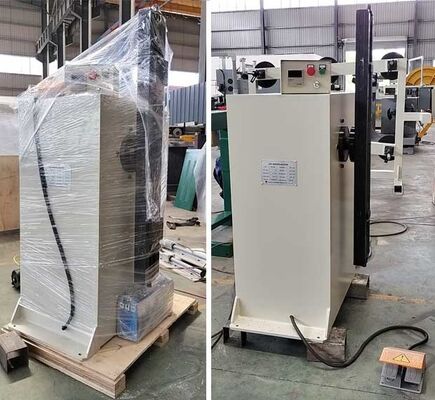 Máquina semiautomática de remolque de bobinas con motor eléctrico