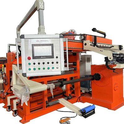 Máquina de bobinado de papel transformador con soldadura TIG, potencia de bobinado de 22kw y descolador de dos piezas para la producción de bobina de papel
