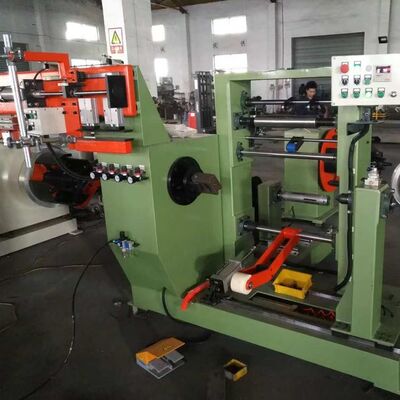 Máquina de bobinado de papel transformador con velocidad de bobinado constante, soldadura TIG y dobles desbobinadores