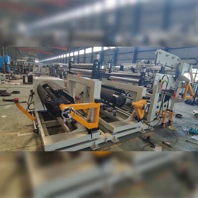 Máquina de bobinado de papel transformador con 22kw de potencia de bobinado, modo de soldadura TIG y dos desbobinadores para una producción eficiente